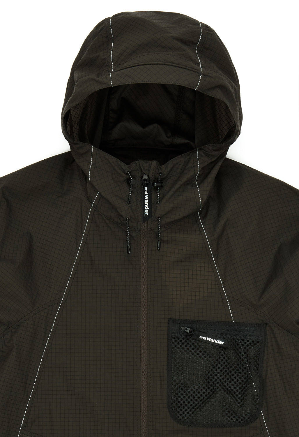 and wander Men's Breath Rip Hoodie - Charcoal