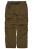 and wander Men's Ny Taffeta Hiker 2Way Pants - Dark Khaki