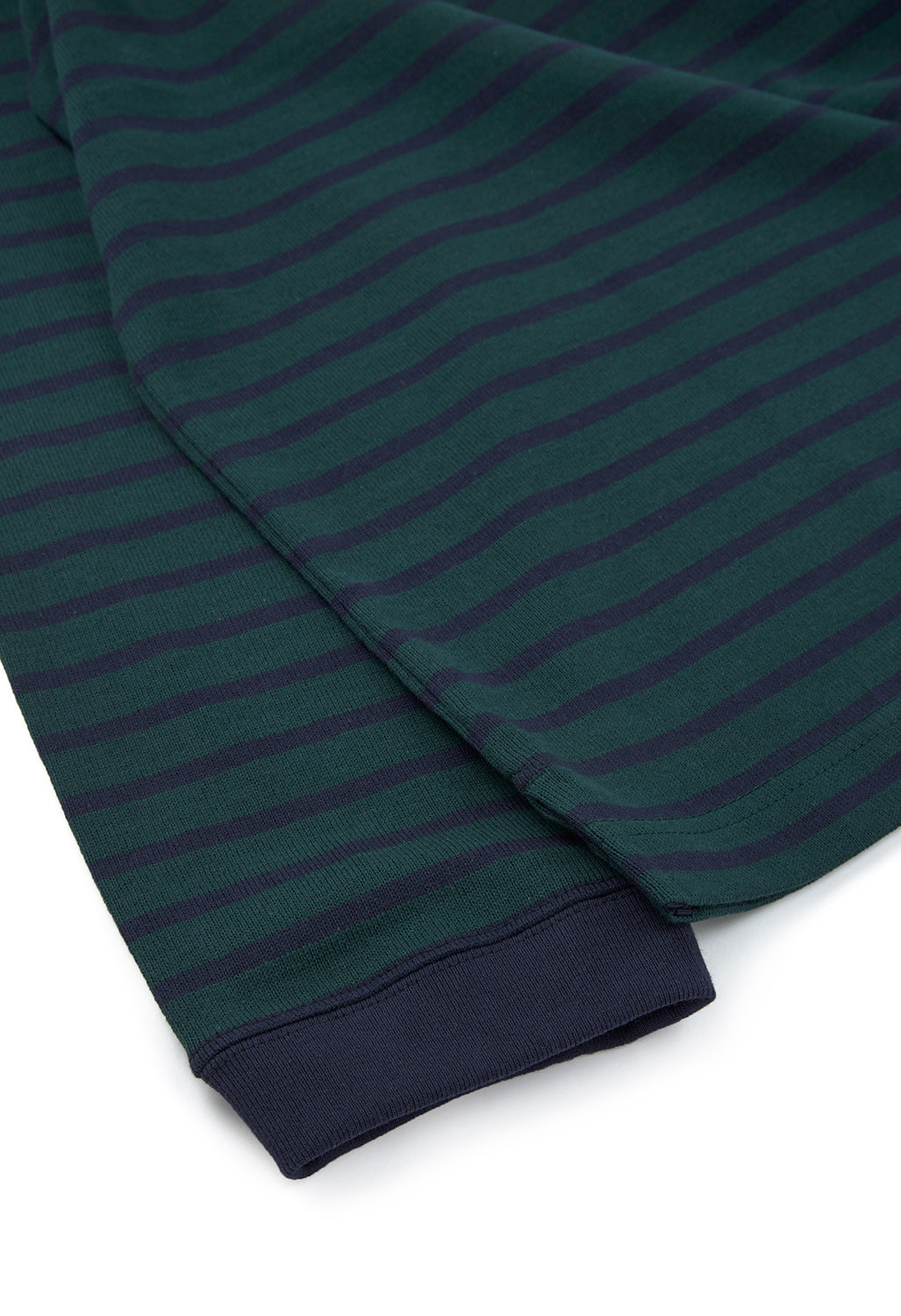 And Wander Men's Stripe Pocket Long Sleeved Tee - Green