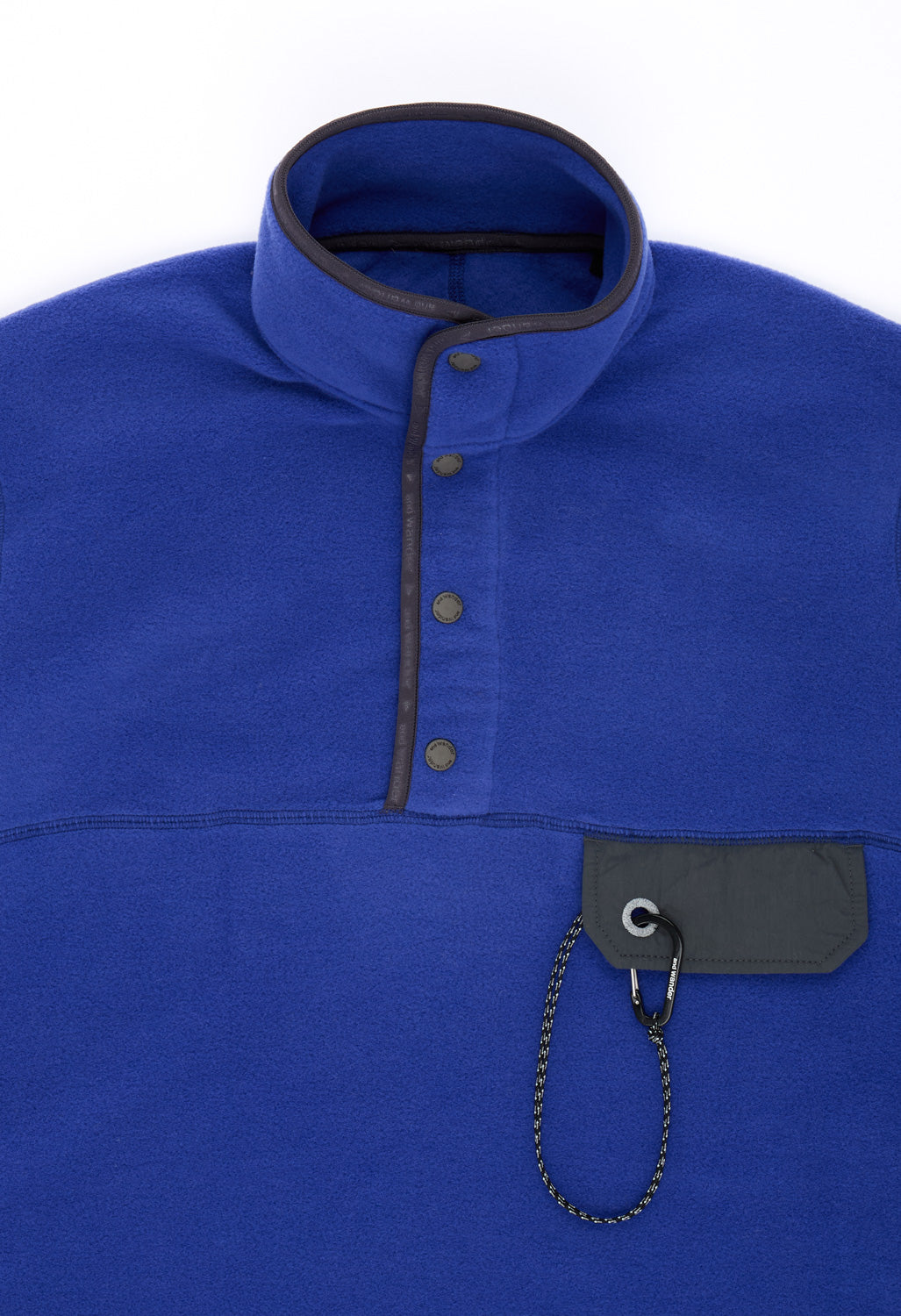 and wander Men's Wool Fleece Pullover - Blue