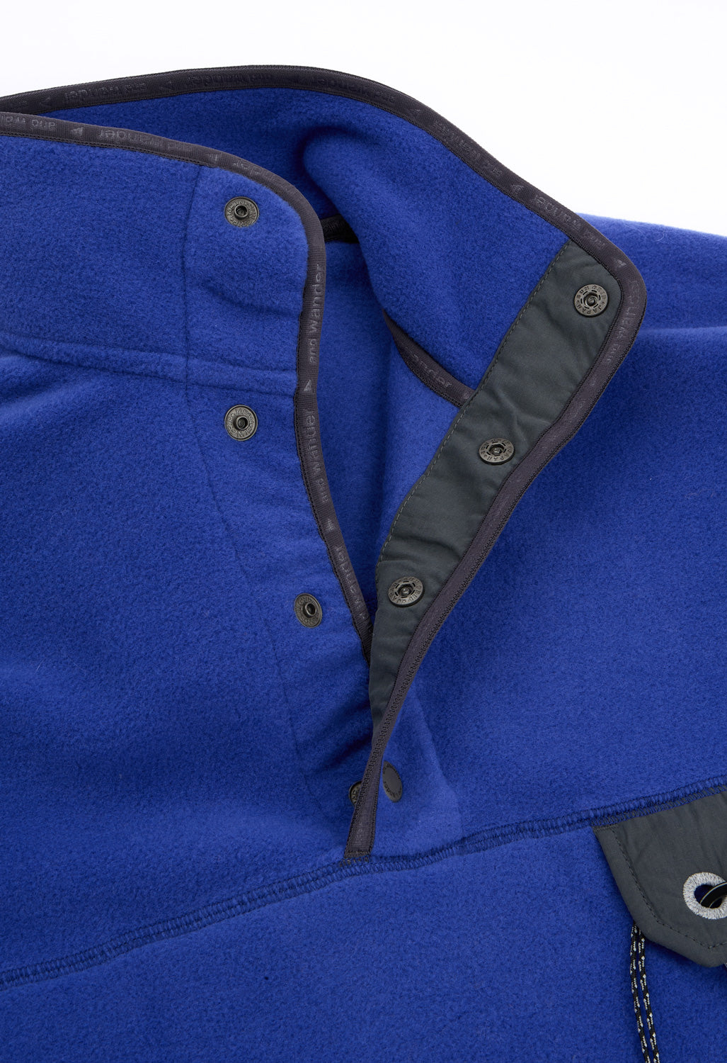 and wander Men's Wool Fleece Pullover - Blue