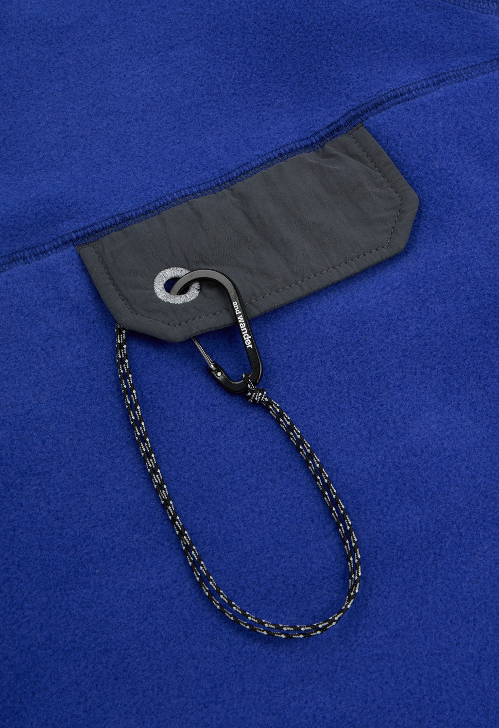 and wander Men's Wool Fleece Pullover - Blue