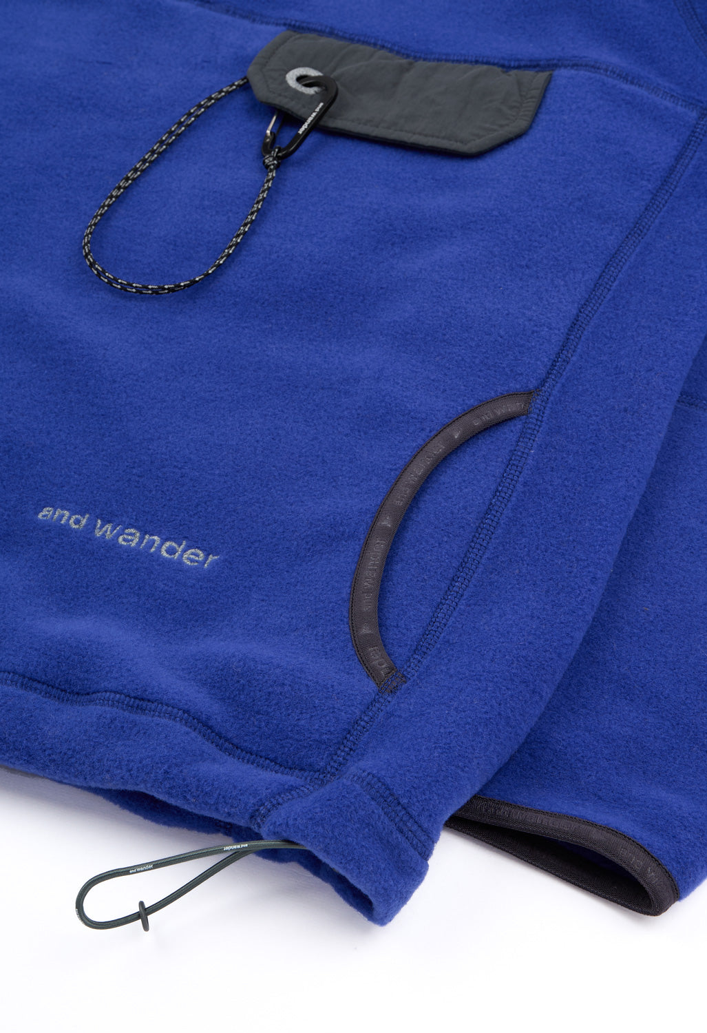 and wander Men's Wool Fleece Pullover - Blue