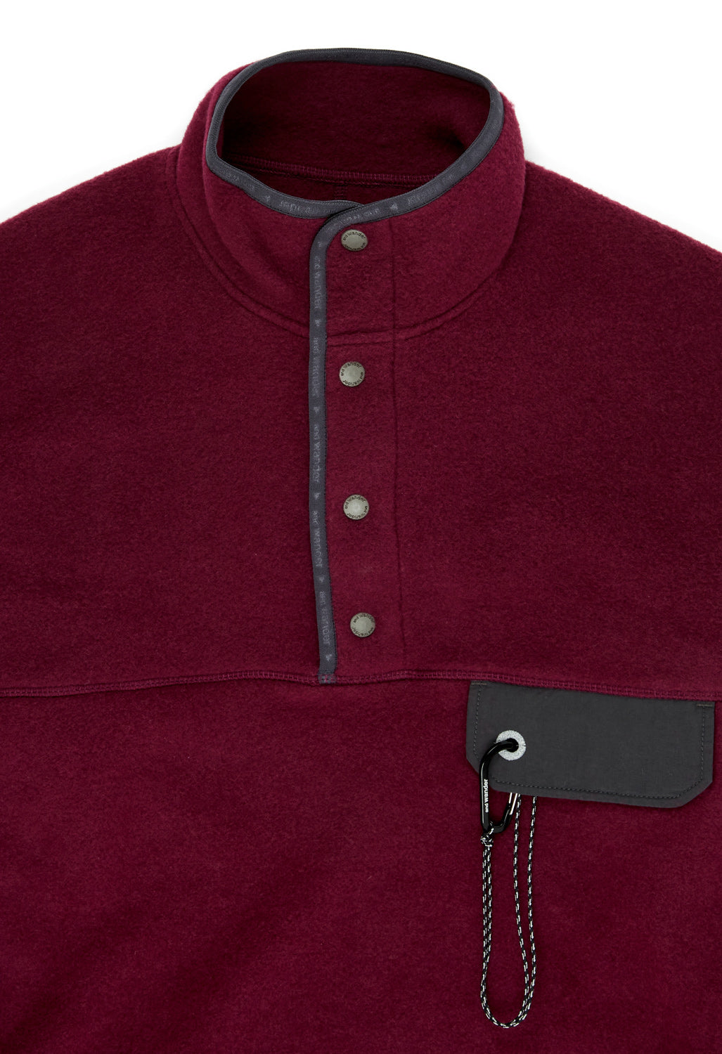 and wander Wool Fleece Pullover - Purple