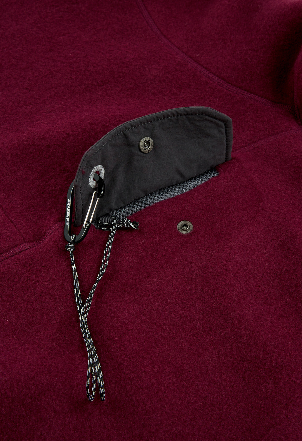 and wander Wool Fleece Pullover - Purple