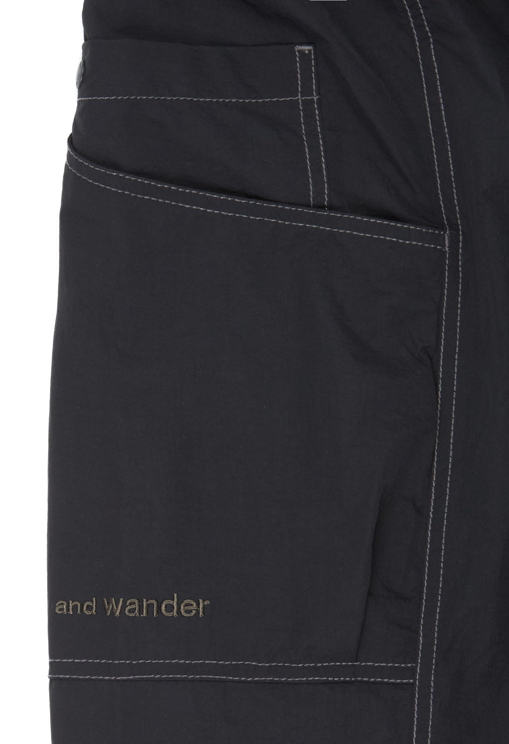 and wander Crinkled Nylon Pants - Black