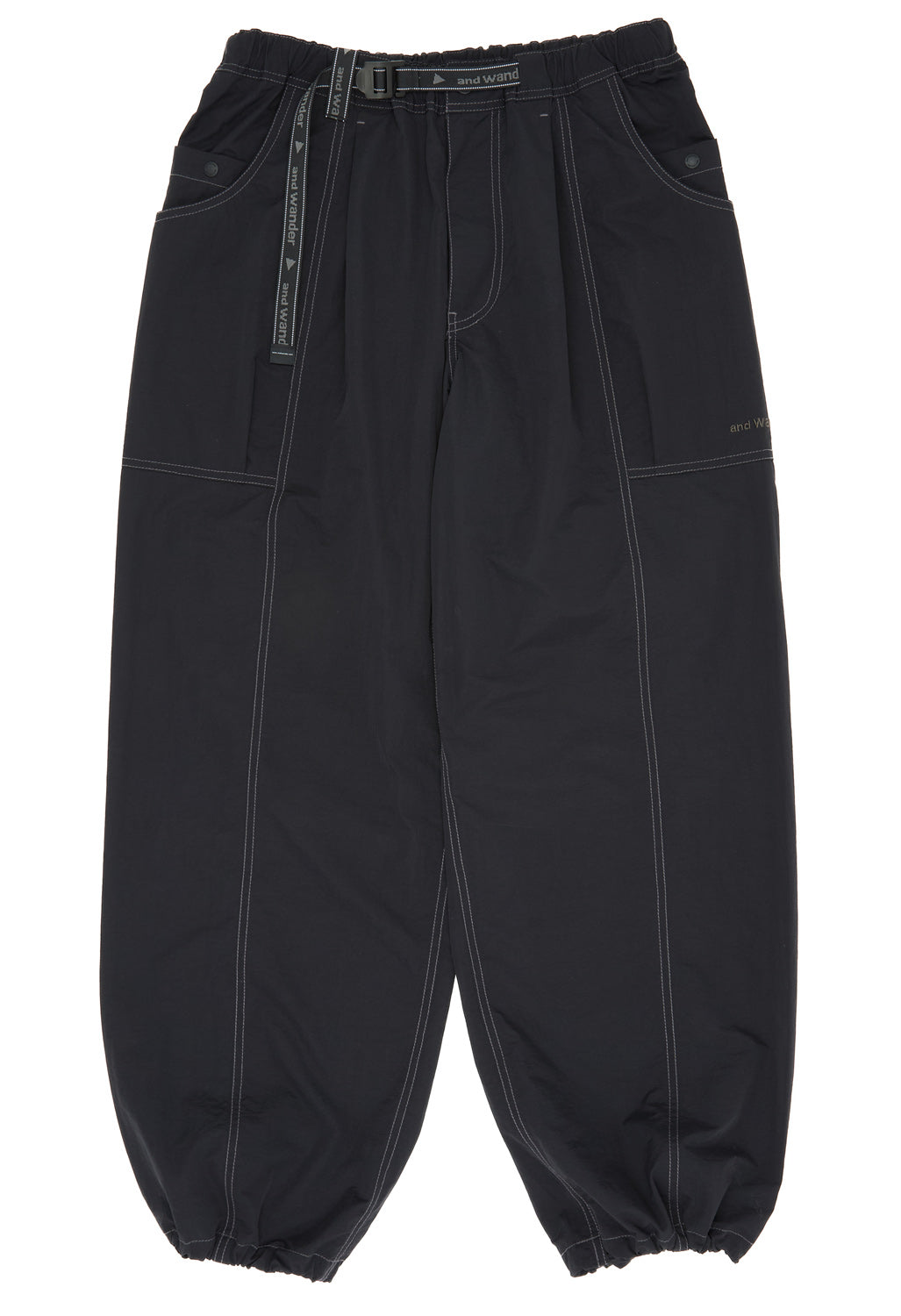 and wander Crinkled Nylon Pants - Black