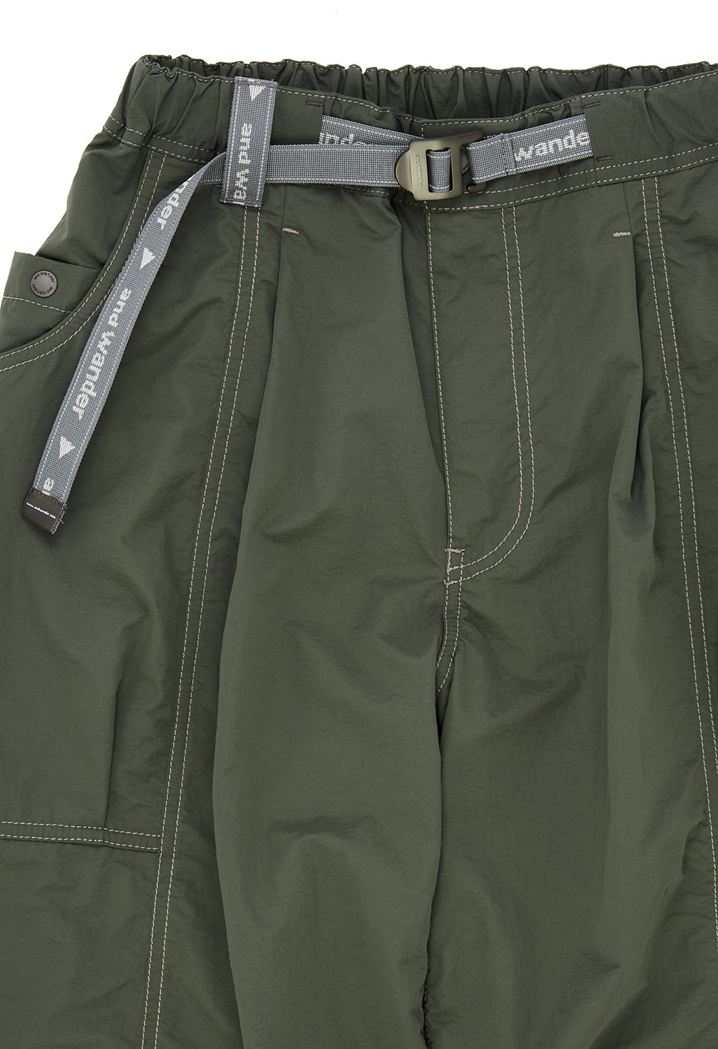 and wander Men's Crinkled Nylon Pants - Dark Grey