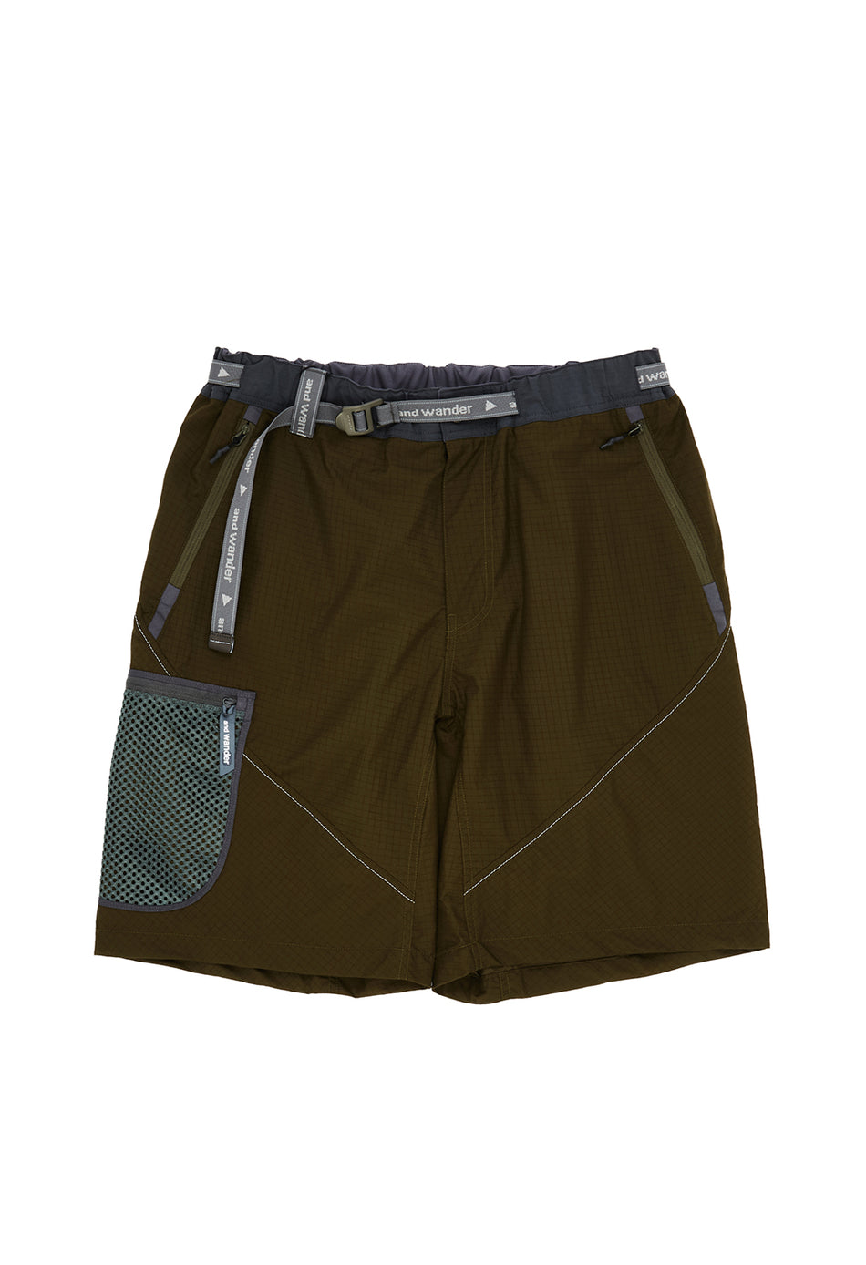 and wander Men's Breath Rip Short Pants - Khaki
