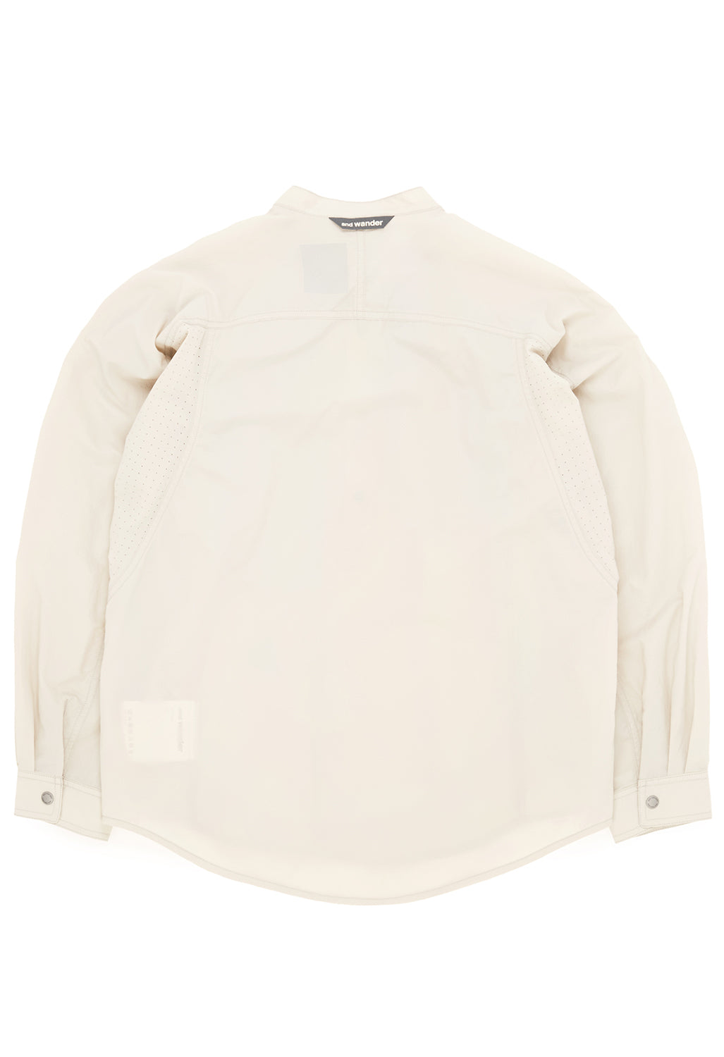 and wander Women's Stretch Rip Band Collar Shirt - Light Beige