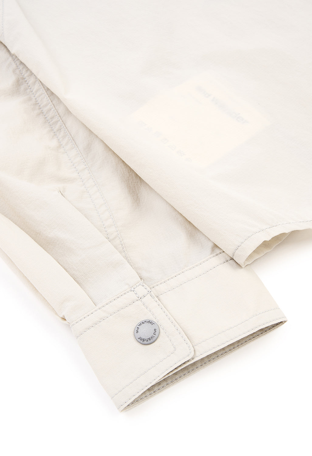 and wander Women's Stretch Rip Band Collar Shirt - Light Beige