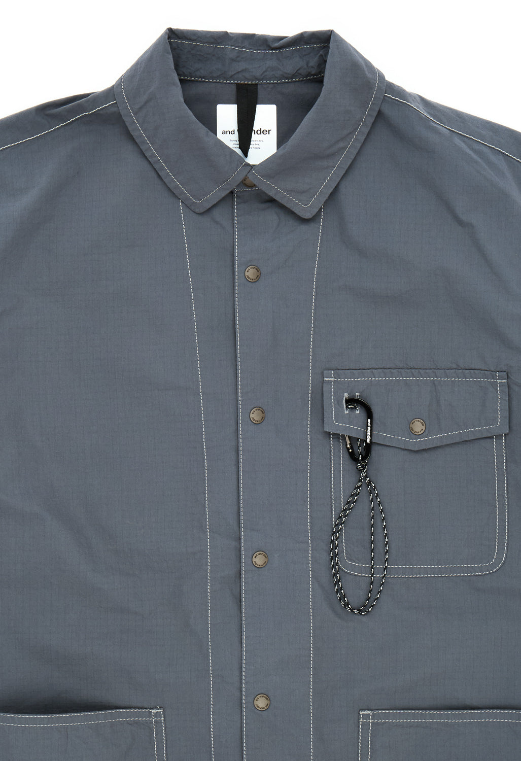 and Wander Men's Cordura Cotton Rip Shirt Jacket - Grey