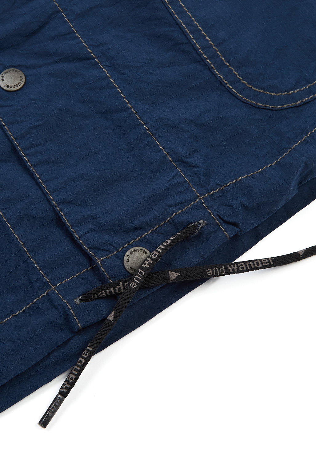 and wander Men's Cordura Cotton Rip Shirt Jacket - Blue