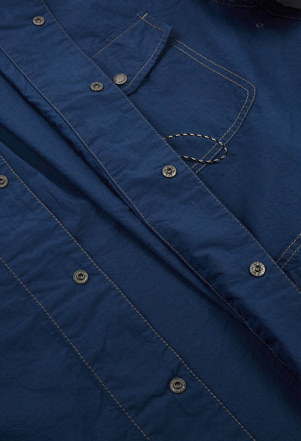 and wander Men's Cordura Cotton Rip Shirt Jacket - Blue