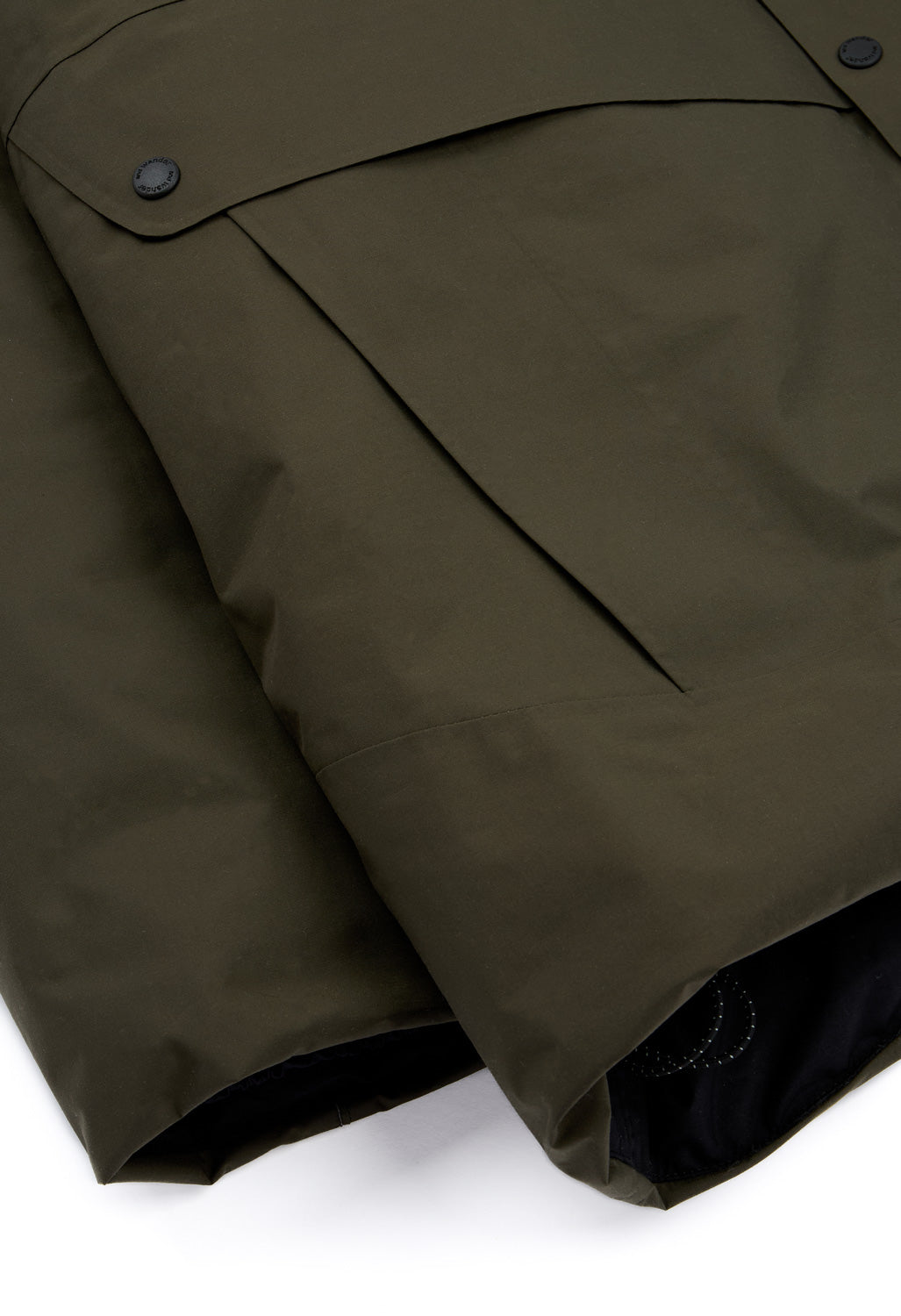 and wander Men's Rain Proof Down Jacket - Dark Khaki