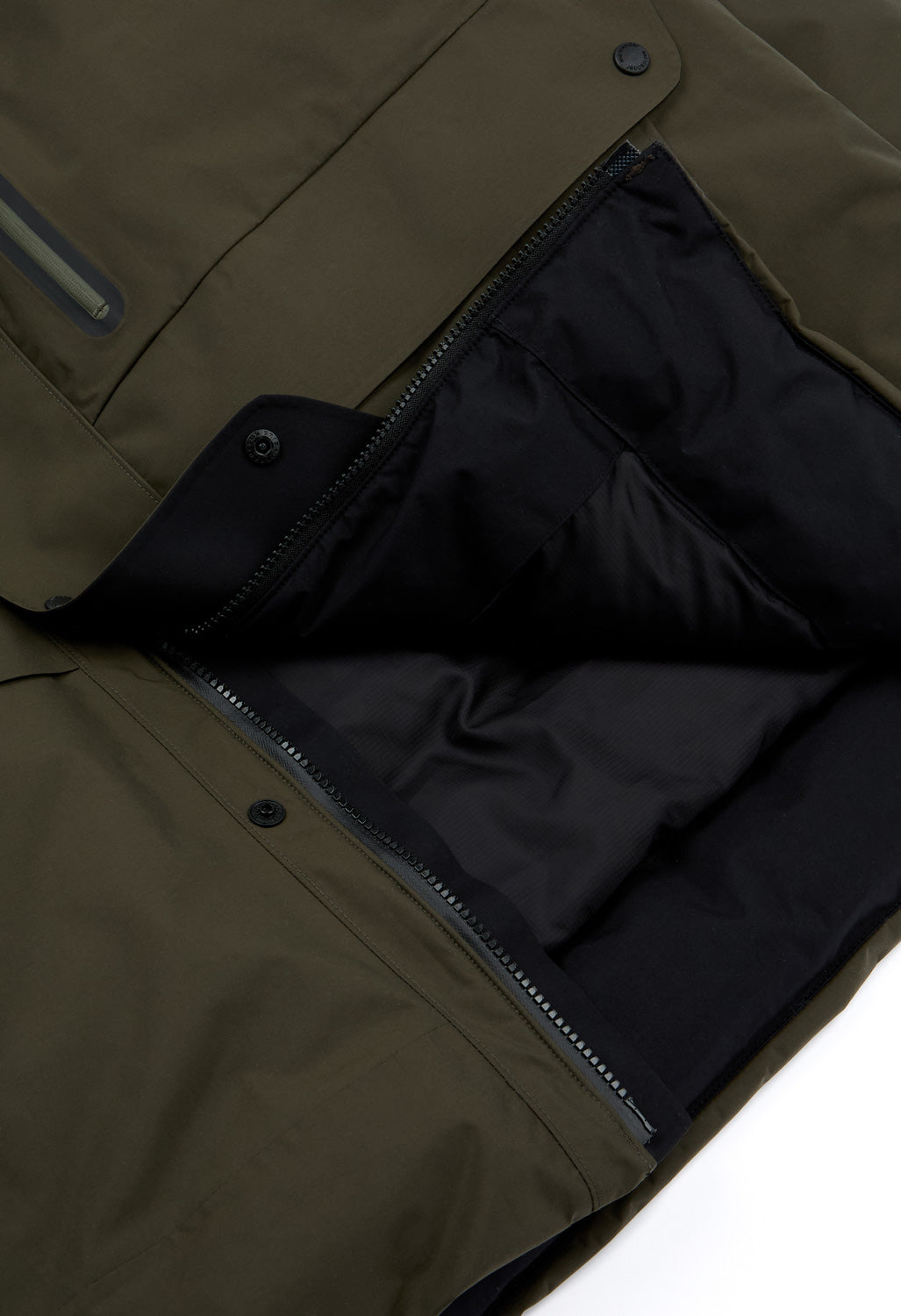and wander Men's Rain Proof Down Jacket - Dark Khaki