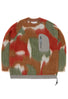 and wander Women's Mix Colour Shaggy Knit Sweater - Brown Mix