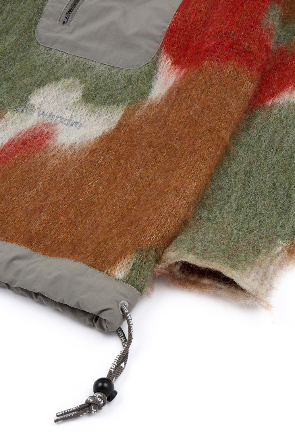 and wander Men's Mix Colour Shaggy Knit Sweater - Brown Mix