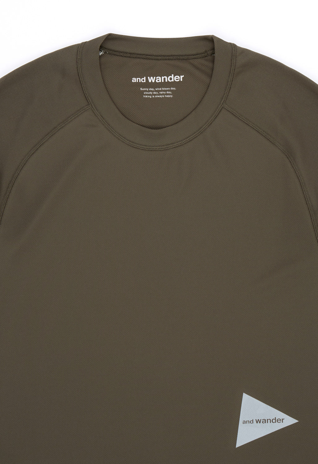 and wander Men's Dry Jersey Raglan Long Sleeve Tee - Khaki
