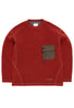 and wander Men's Re Wool JQ Crew Neck Sweatshirt - Red