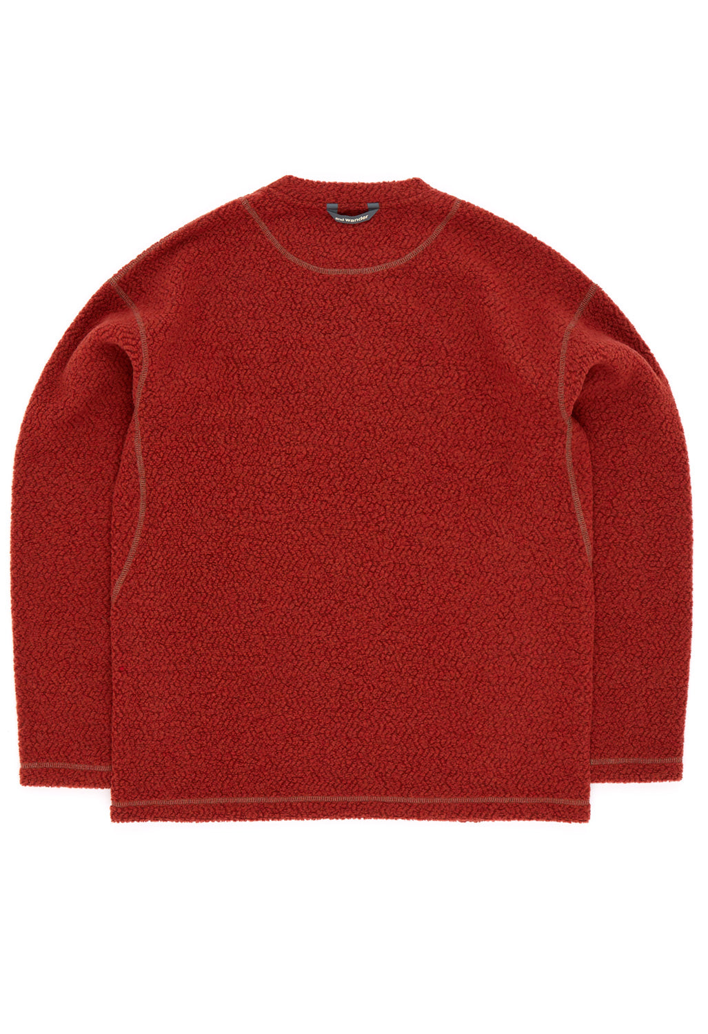 and wander Men's Re Wool JQ Crew Neck Sweatshirt - Red