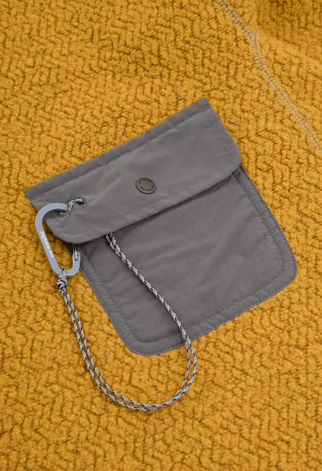and wander Men's Re Wool Jq Crew Neck - Yellow