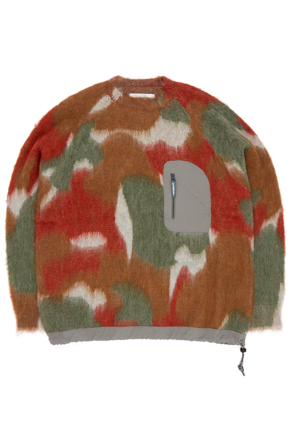 and wander Men's Mix Colour Shaggy Knit Sweater - Brown Mix