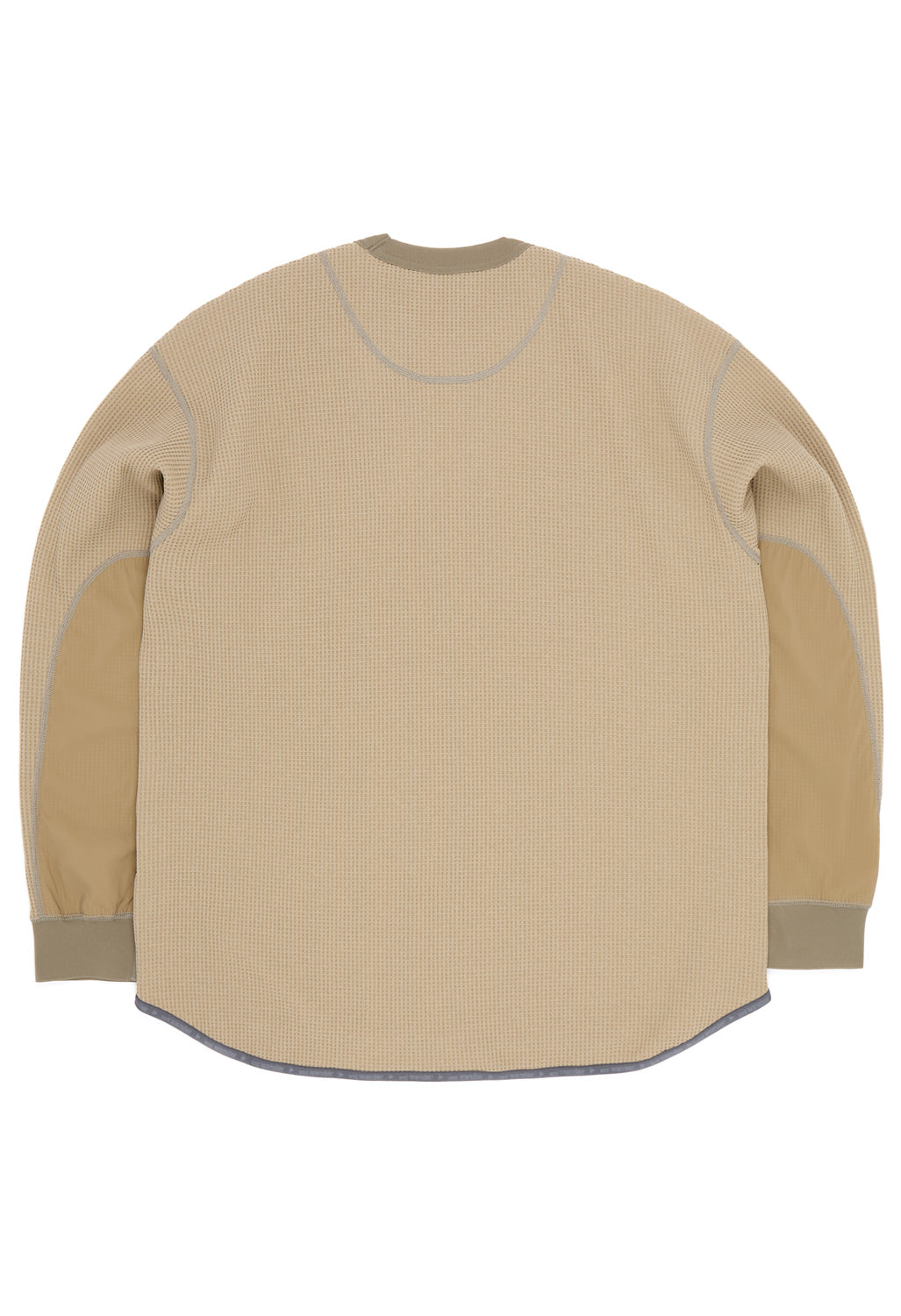 and wander Men's PE Waffle Long Sleeve Tee - Beige