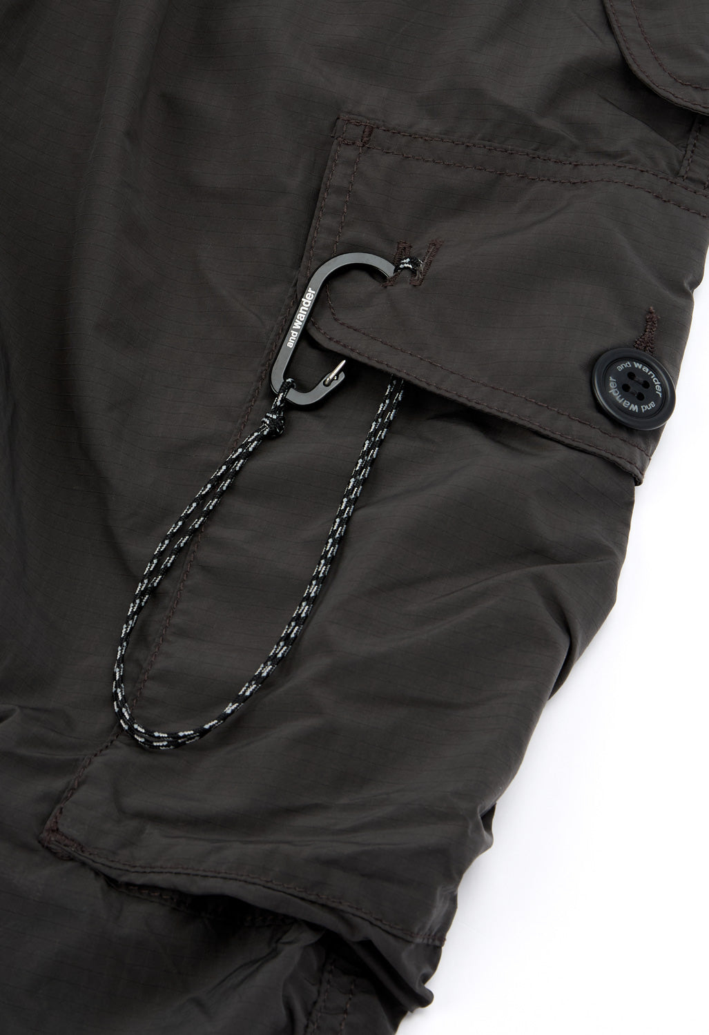 and wander Men's Oversized Cargo Pants - Charcoal