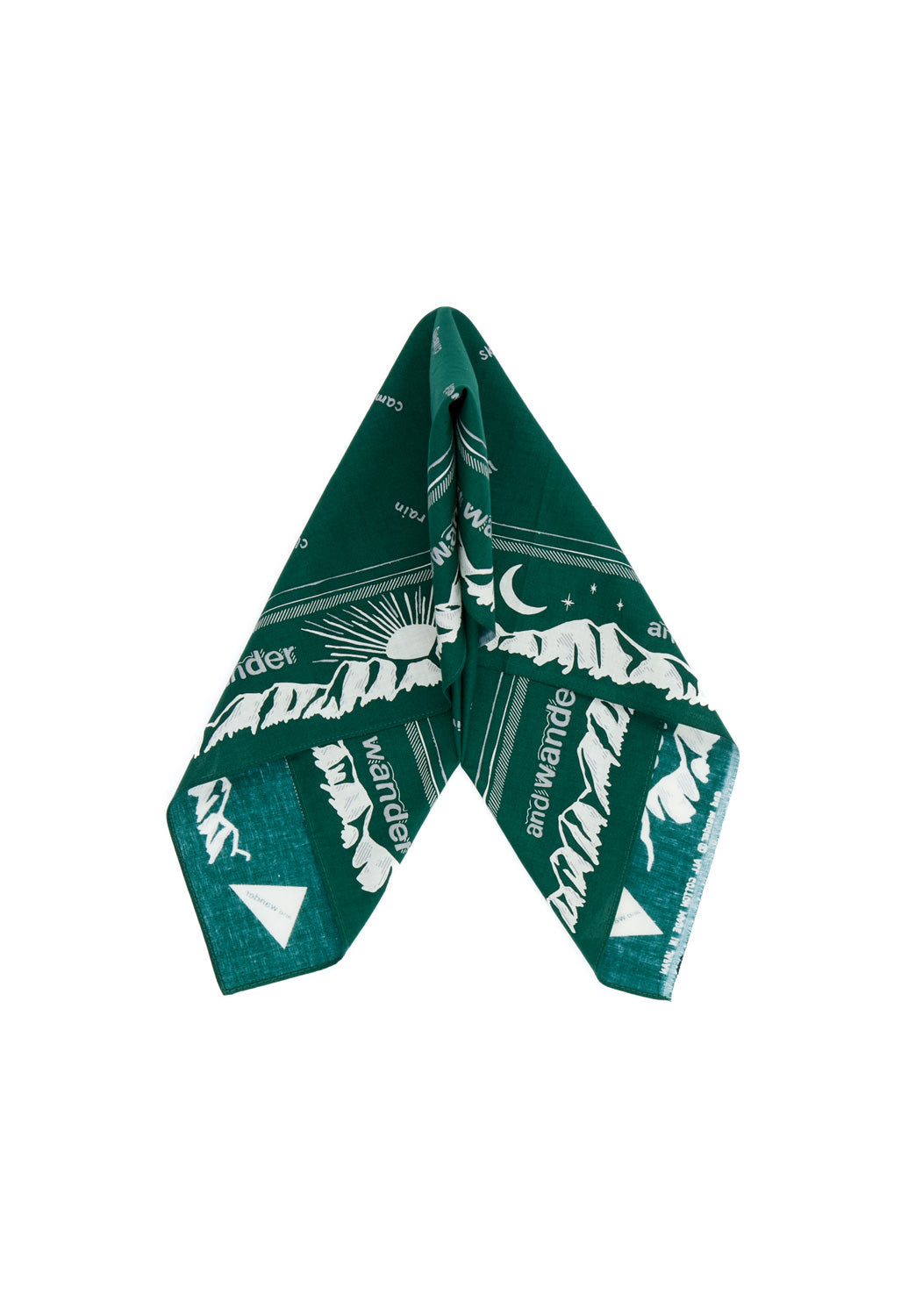 and wander Reflective Words Bandana - Green