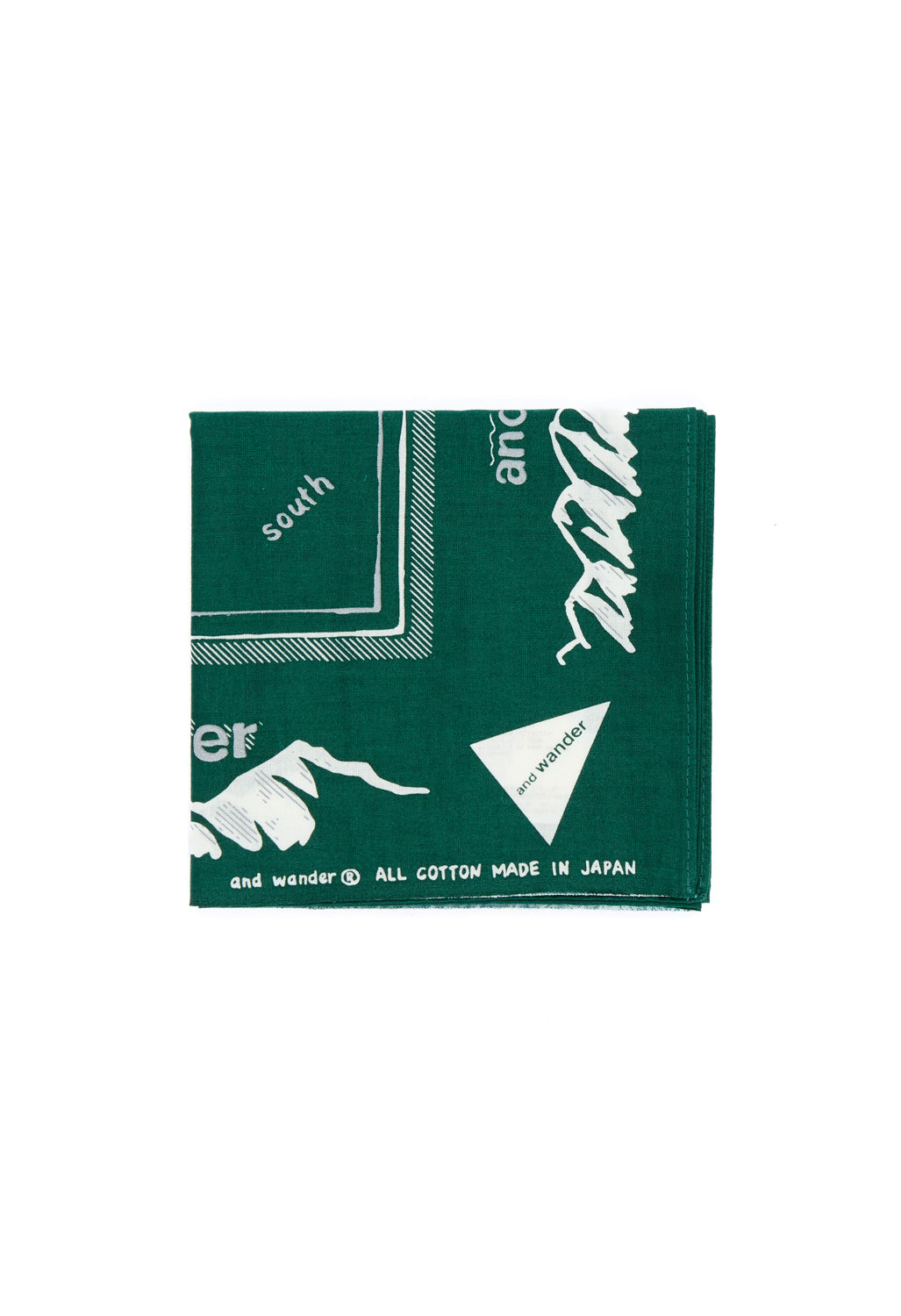 and wander Reflective Words Bandana - Green