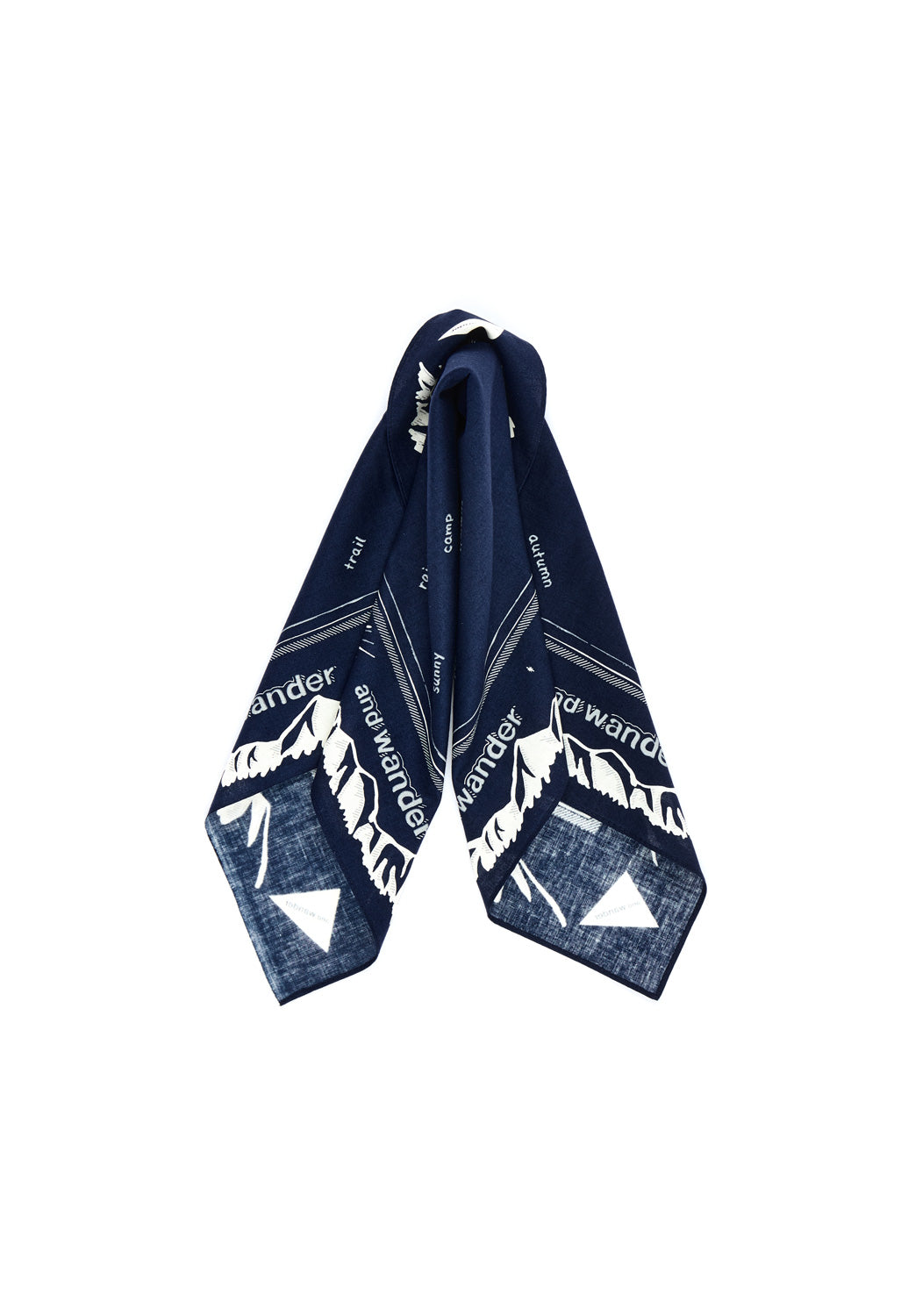 and wander Reflective Words Bandana - Navy