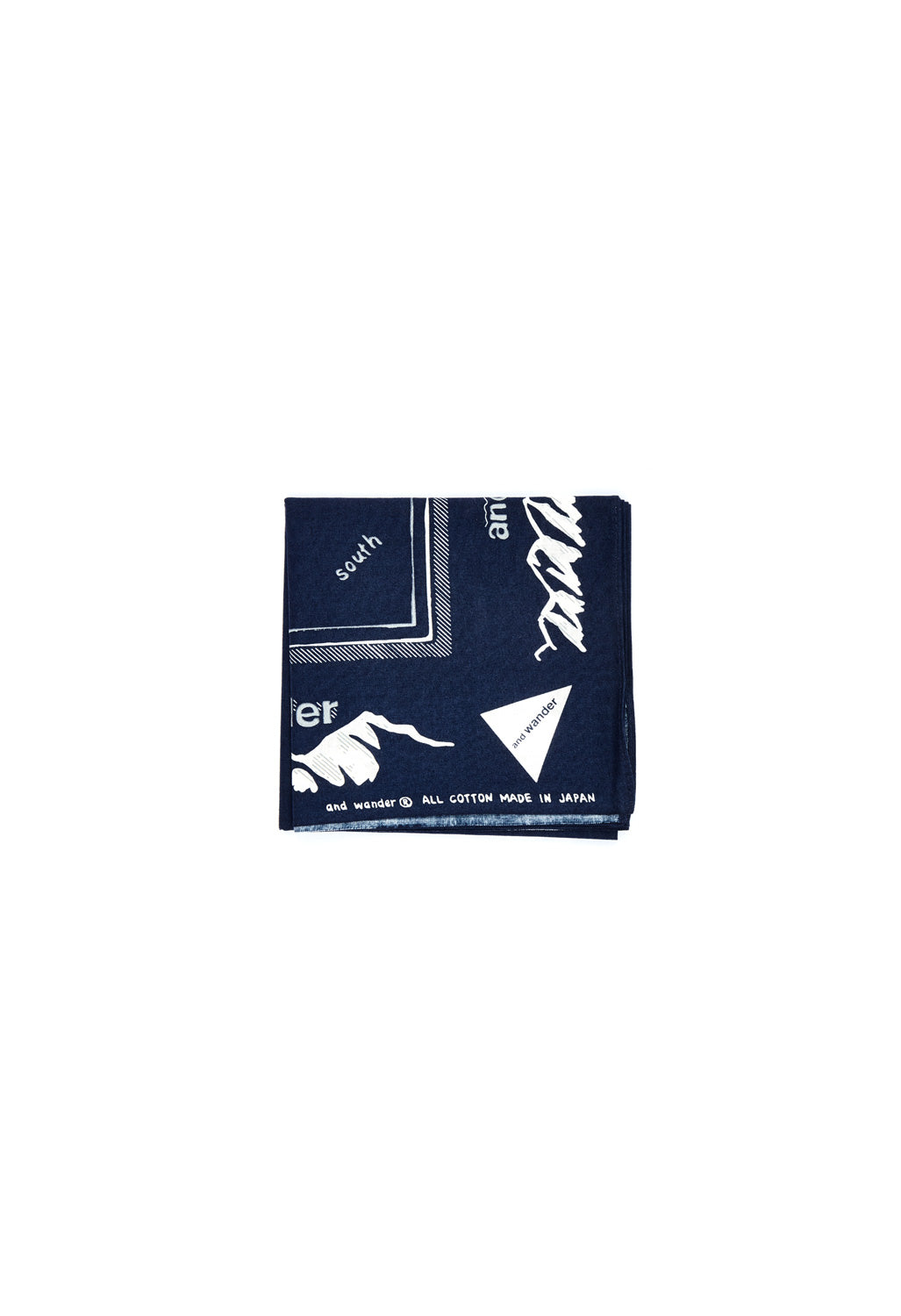 and wander Reflective Words Bandana - Navy