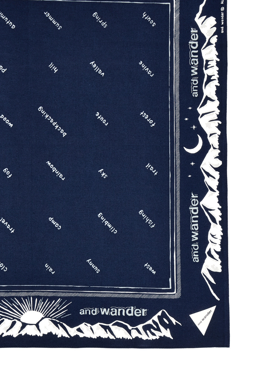 and wander Reflective Words Bandana - Navy