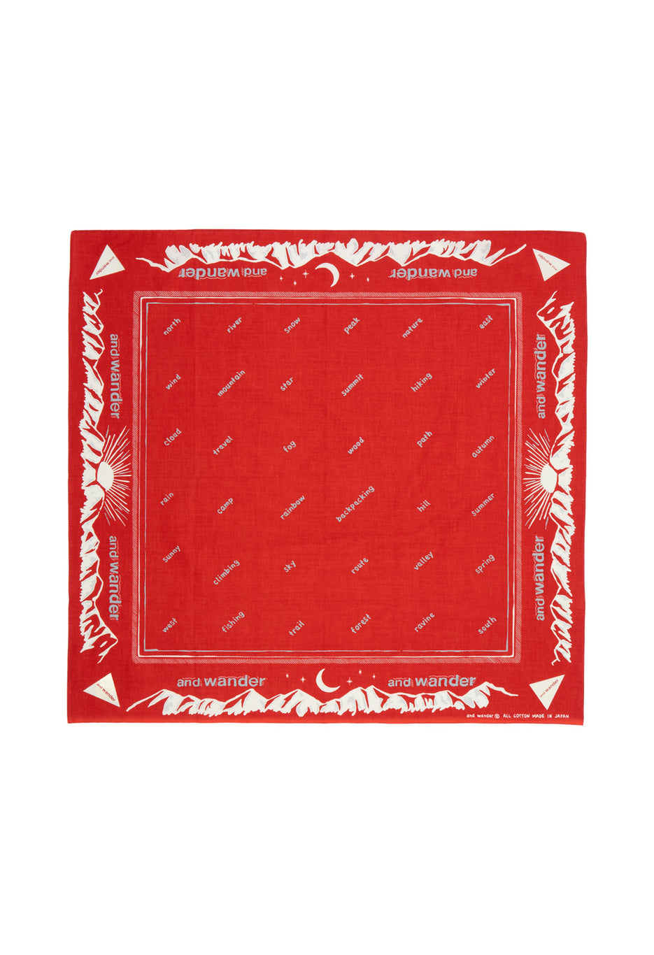 and wander Reflective Words Bandana - Red