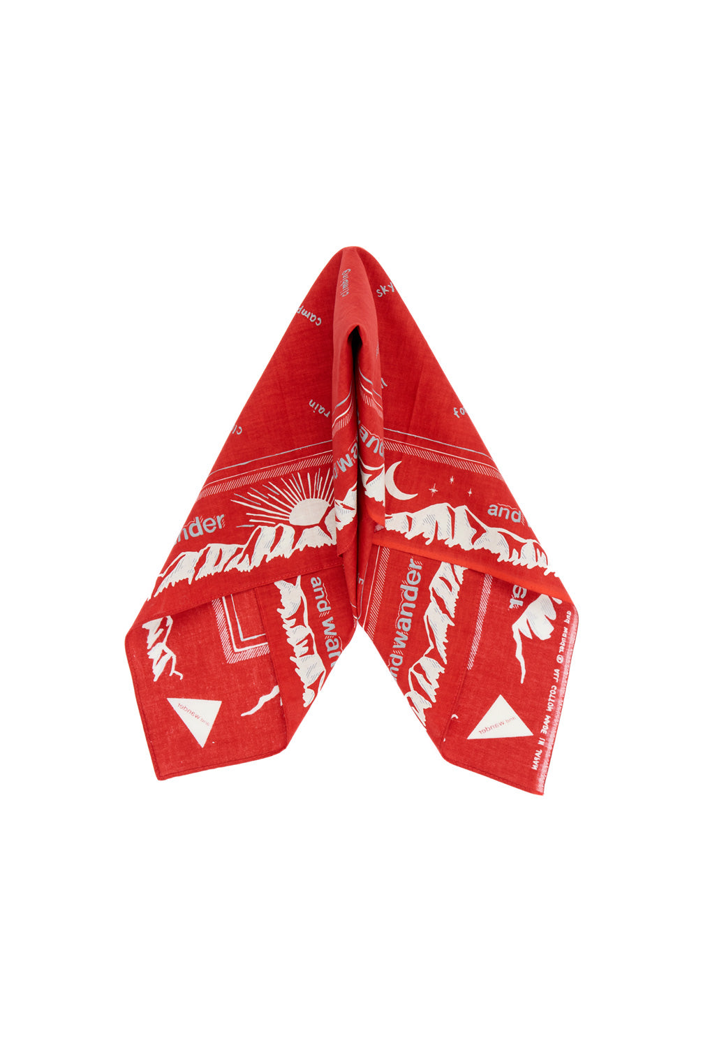 and wander Reflective Words Bandana - Red