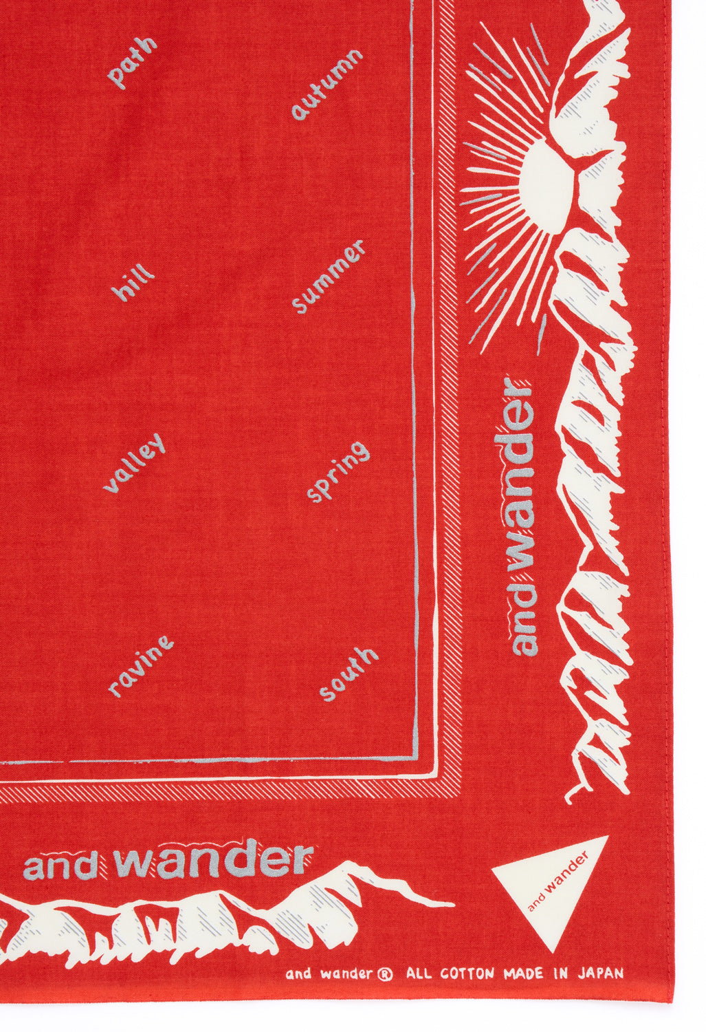 and wander Reflective Words Bandana - Red