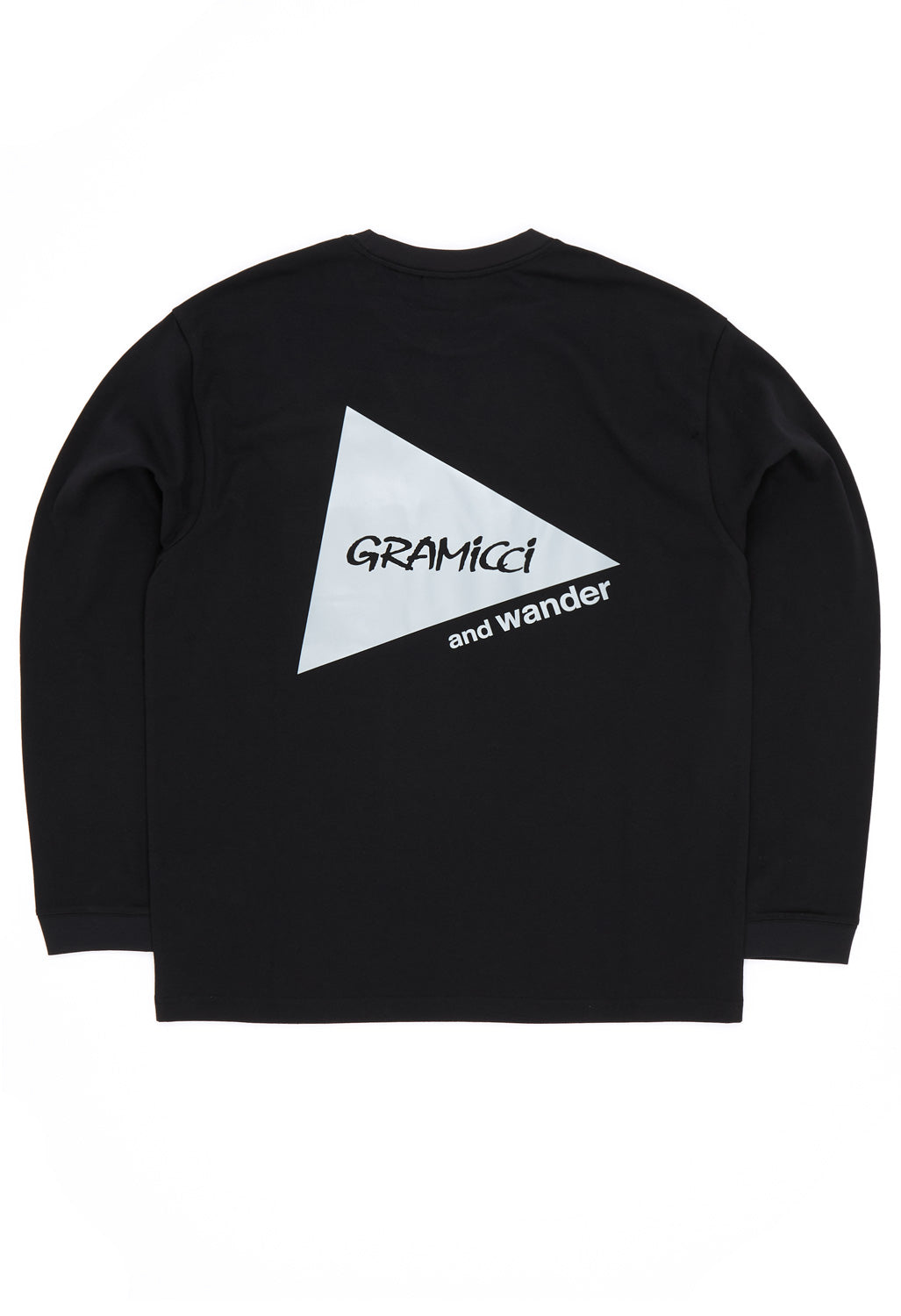 and wander x Gramicci Men's Backprint Long Sleeve Tee - Black