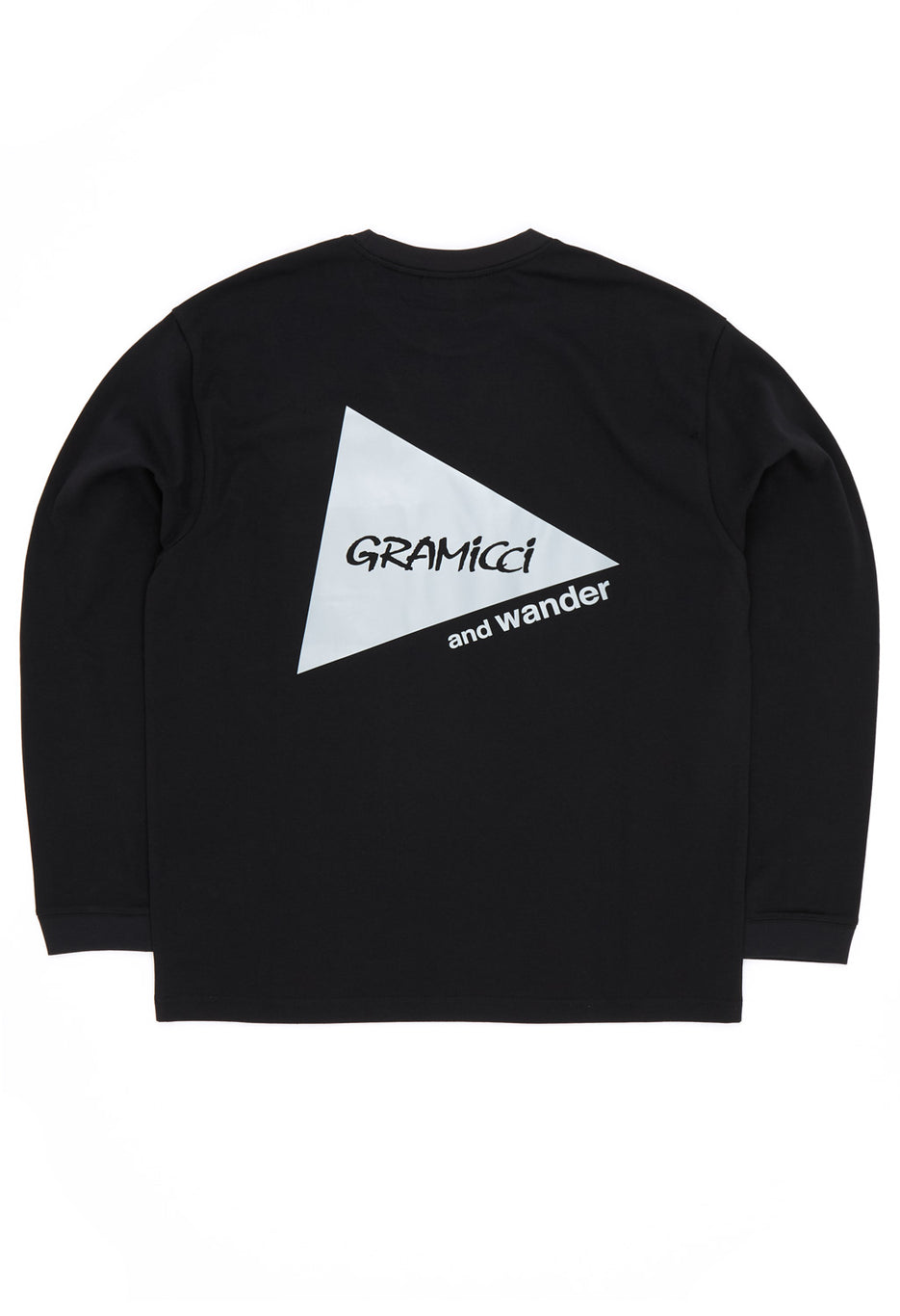 and wander x Gramicci Men's Backprint Long Sleeve Tee - Black