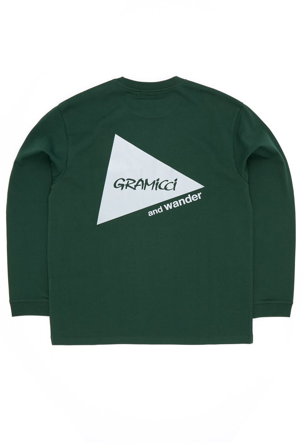 and wander x Gramicci Men's Backprint Long Sleeve Tee - Green