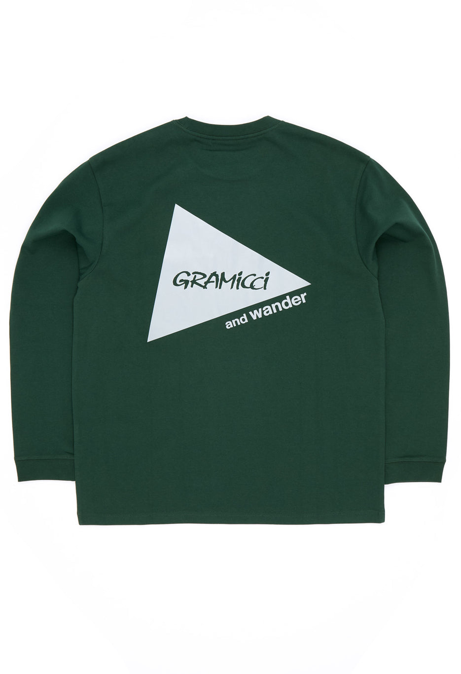 and wander x Gramicci Men's Backprint Long Sleeve Tee - Green