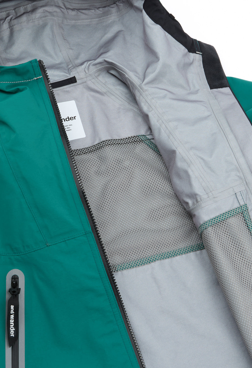 and wander Women's Loose Fitting Rain Jacket - Blue Green