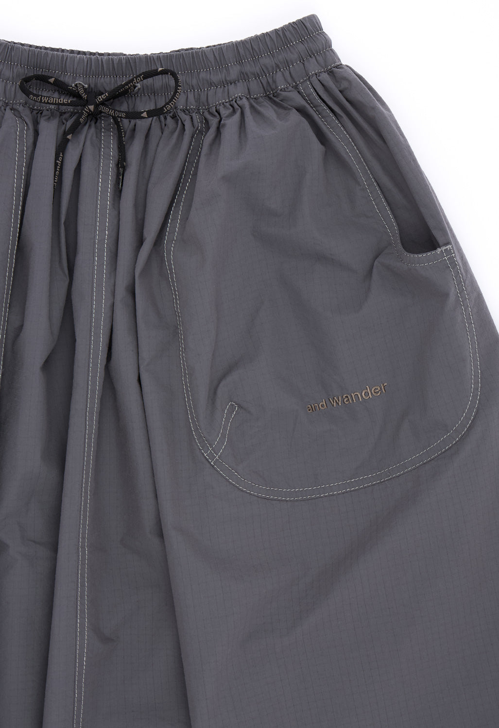 and wander Women's Cordura Cotton Rip Skirt - Grey