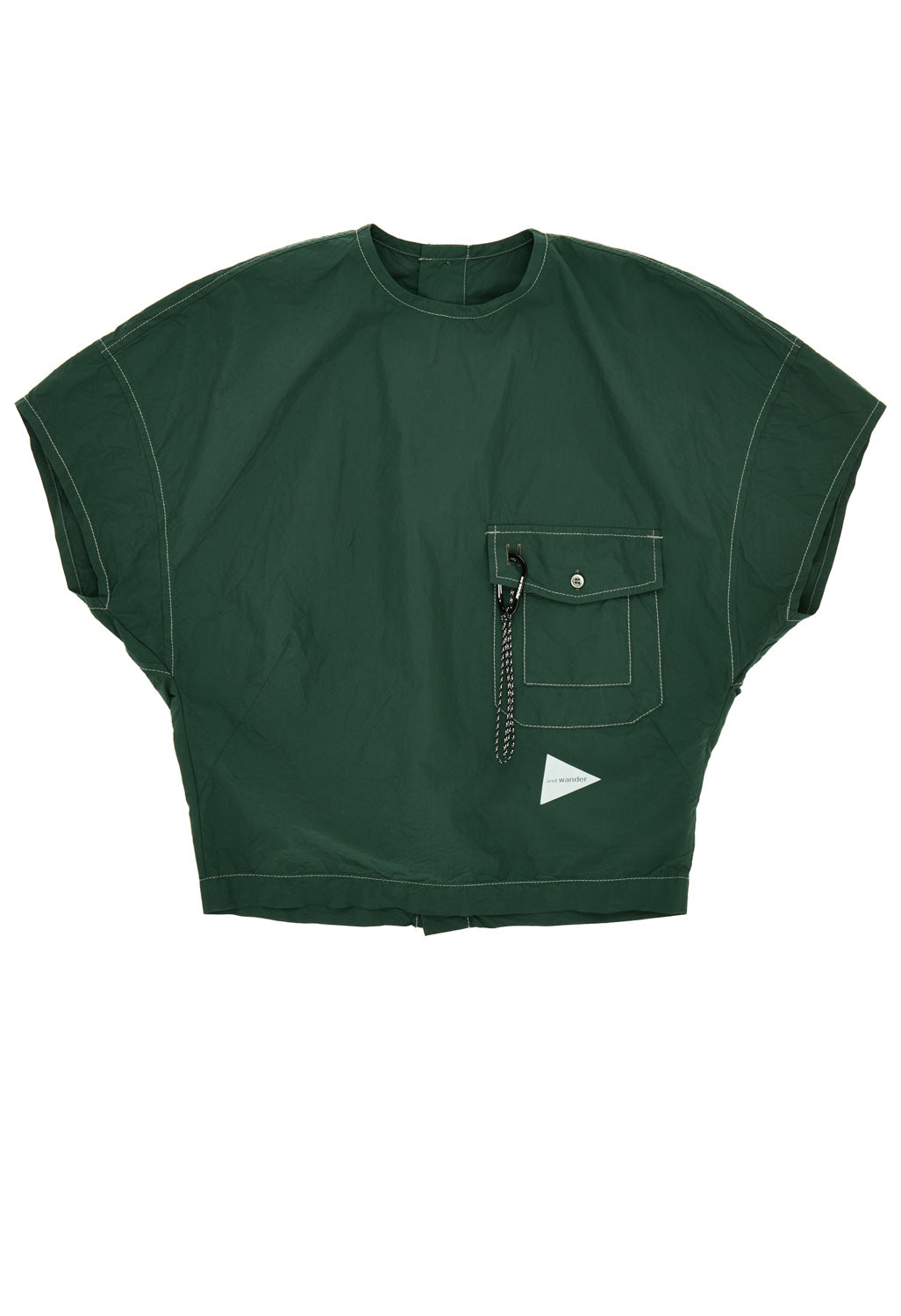 and wander Women's Cordura Typewriter Short Sleeve Pullover - Dark Green