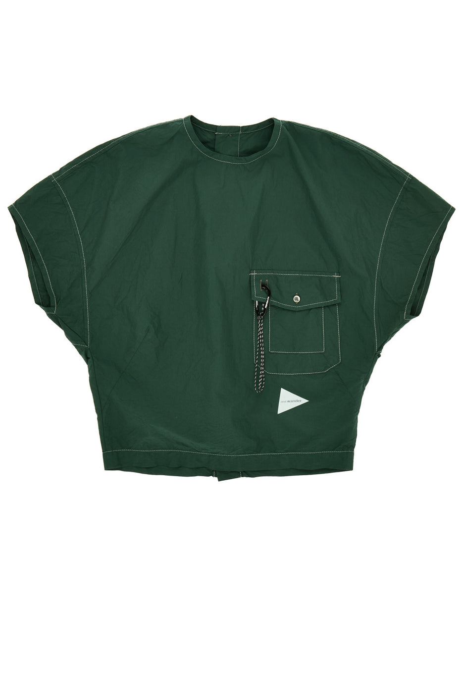 and Wander Women's Cordura Typewriter Short Sleeve Pullover - Dark Green