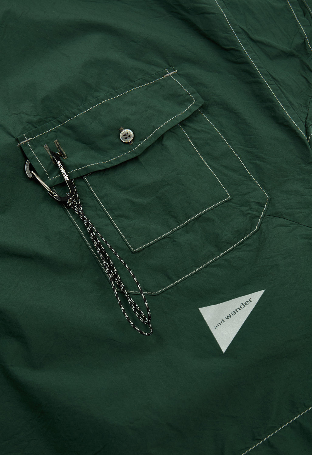 and wander Women's Cordura Typewriter Short Sleeve Pullover - Dark Green