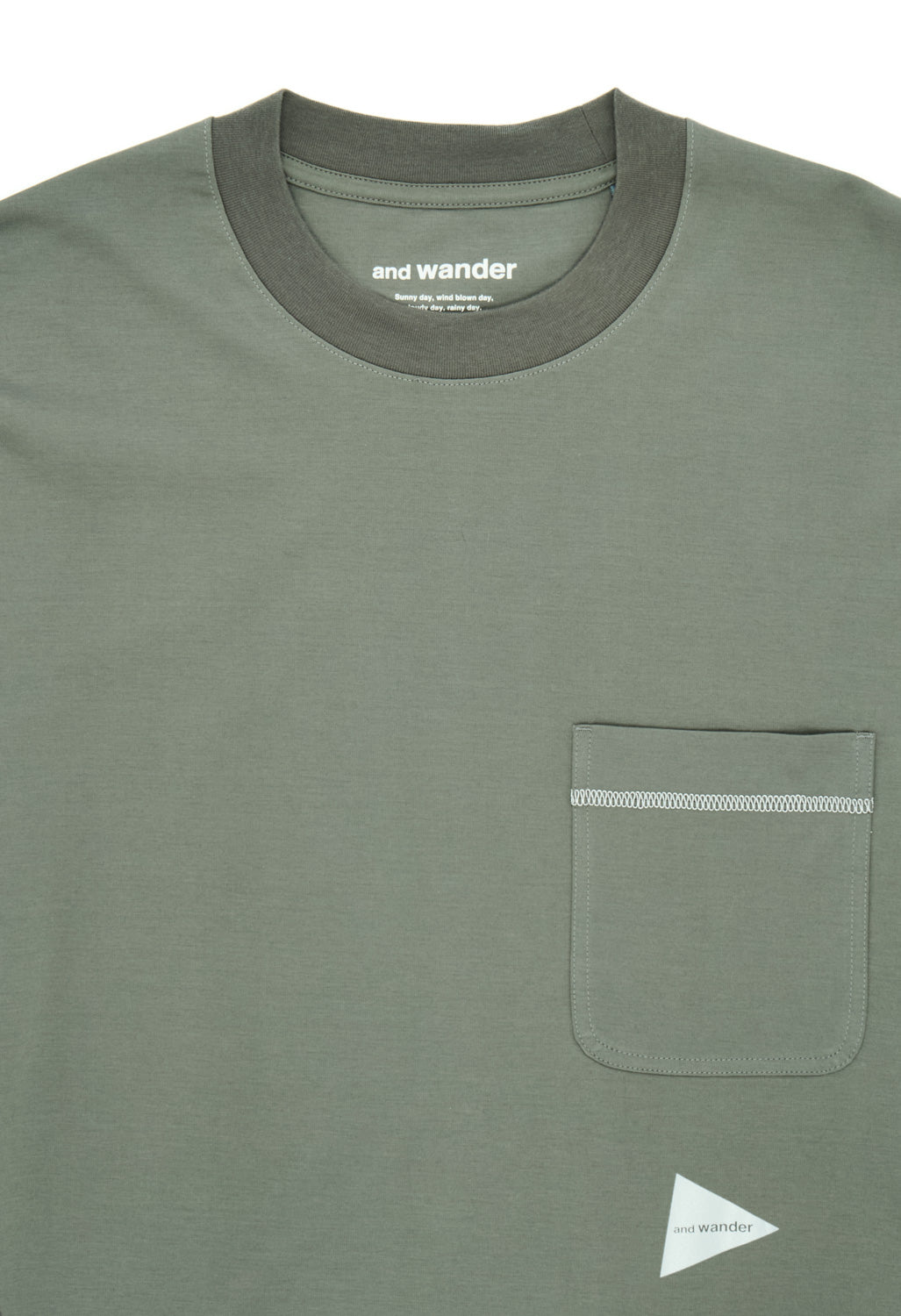 and wander Men's Combi Long Sleeve Tee - Grey