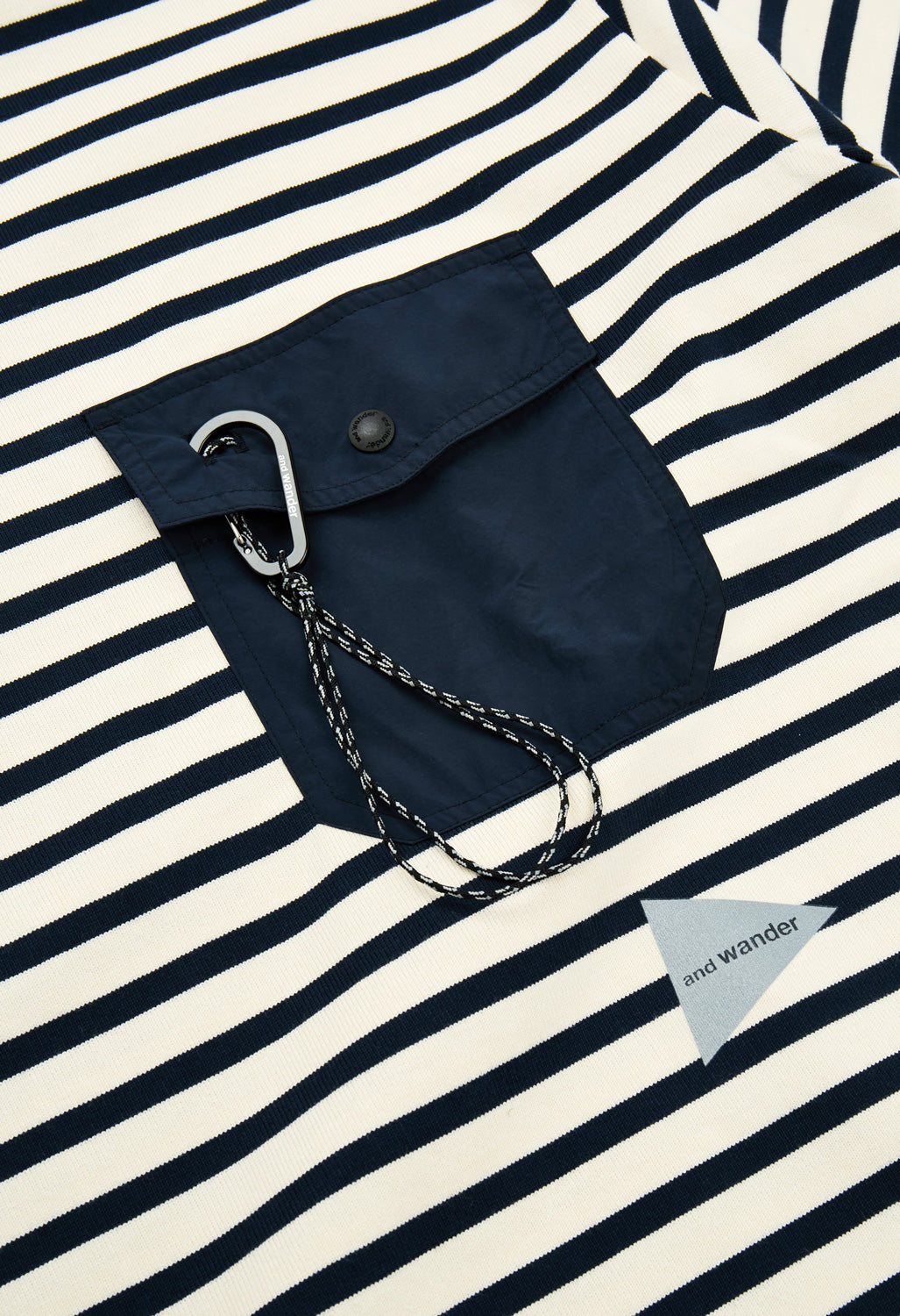 and wander Women's Stripe Pocket Tee - Navy