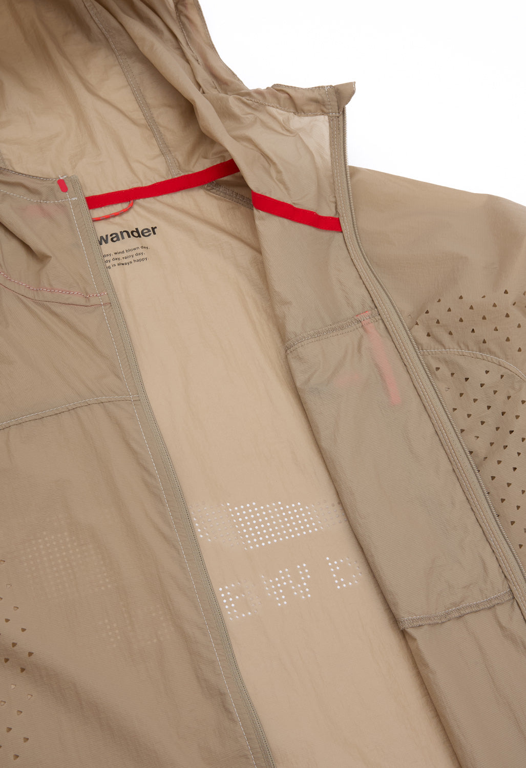 and wander x Altra Ventilation Wind Jacket - Beige