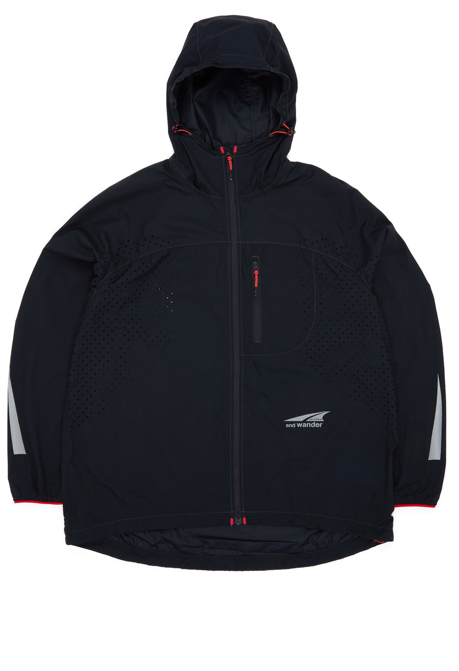 and wander x Altra Ventilation Wind Jacket - Navy